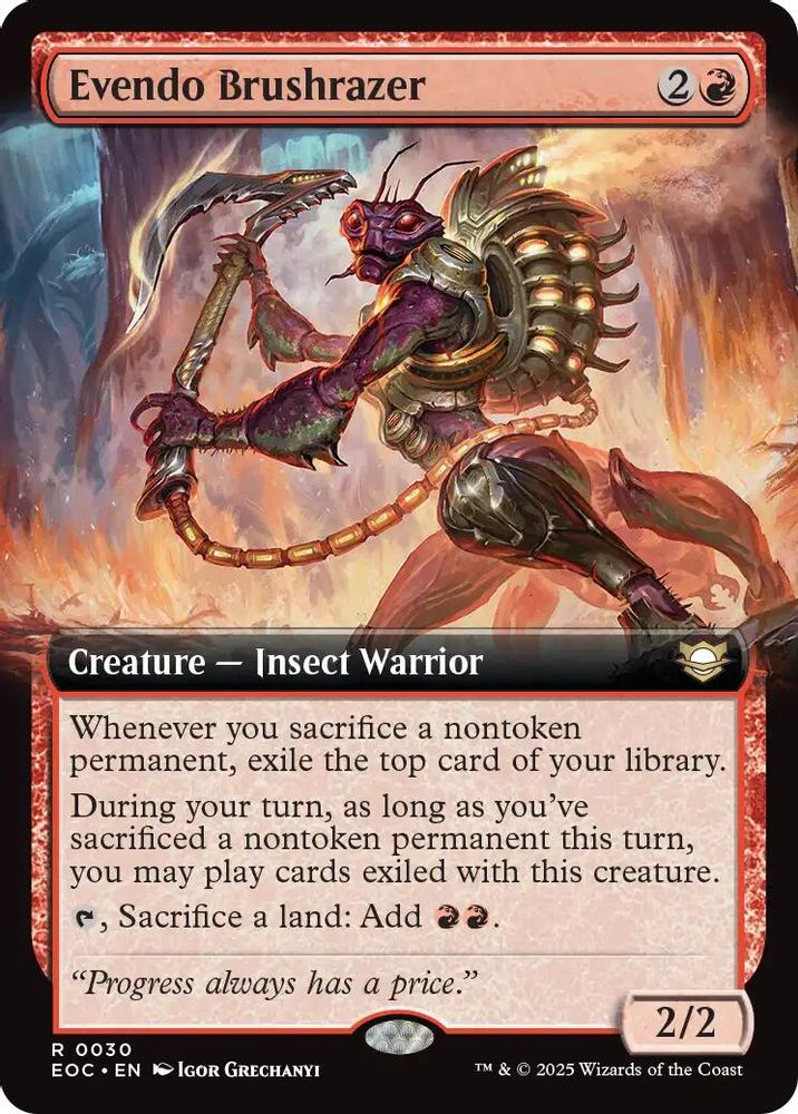 Evendo Brushrazer (Extended Art) [Edge of Eternities Commander]