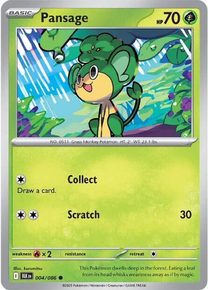 Pansage (004/086) [Scarlet & Violet: Black Bolt]