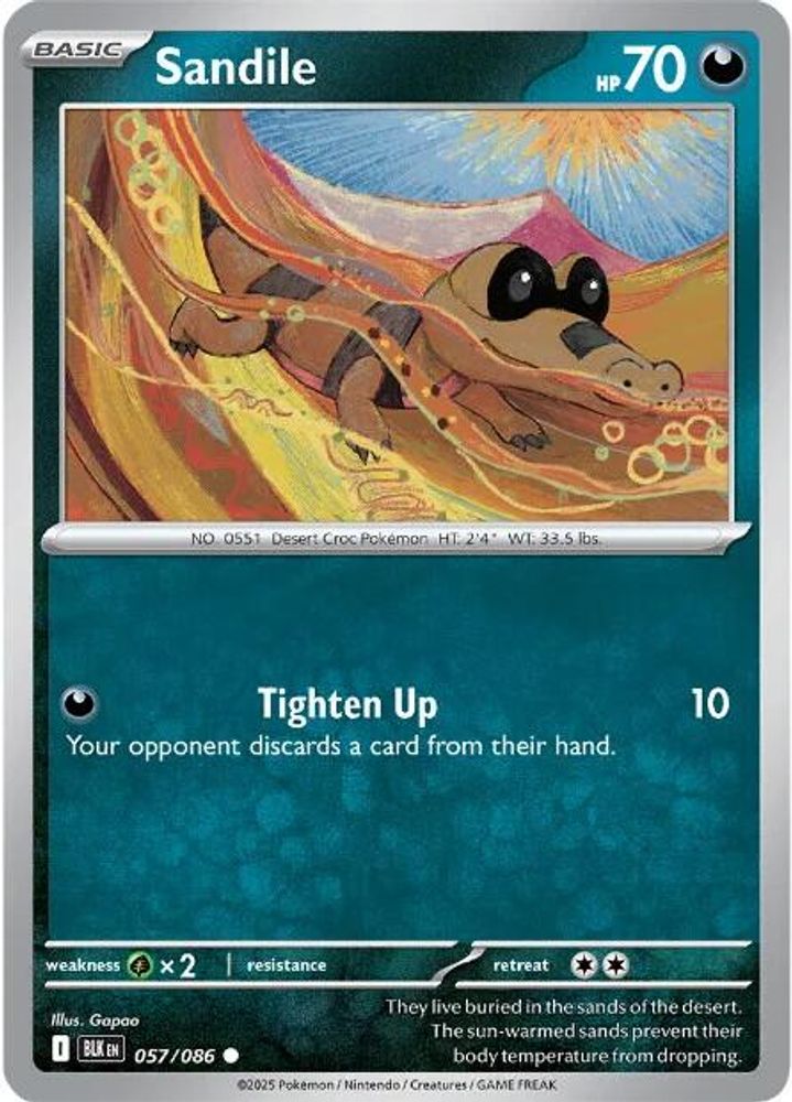Sandile (057/086) [Scarlet & Violet: Black Bolt]