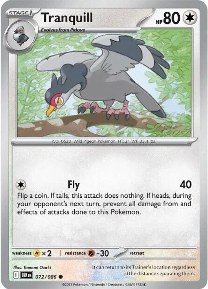 Tranquill (072/086) [Scarlet & Violet: Black Bolt]