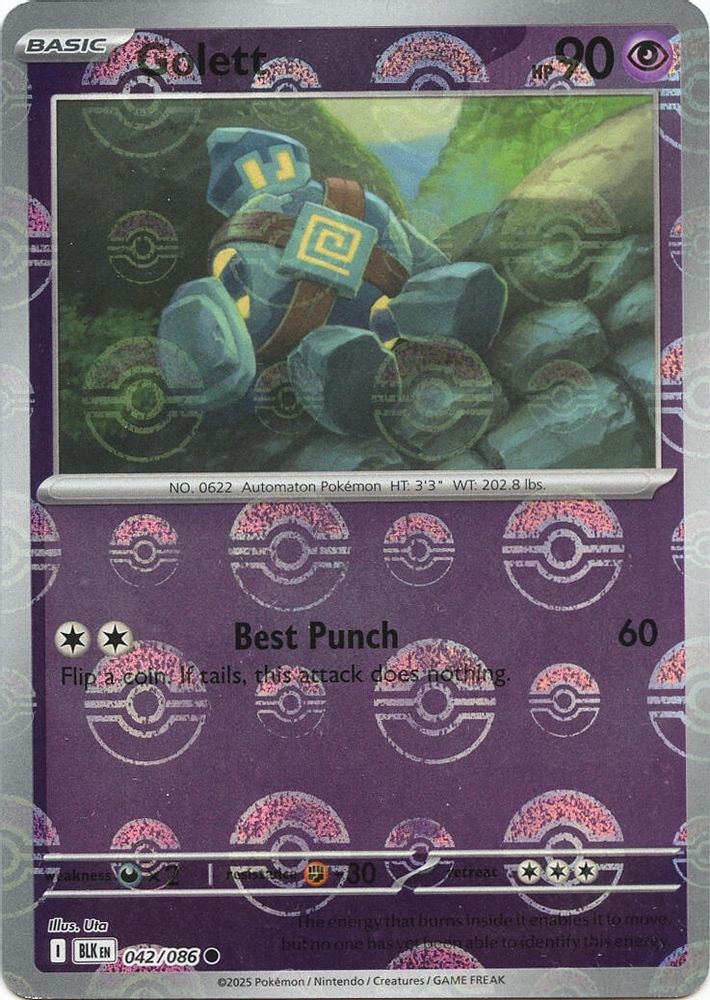 Golett (042/086) (Poke Ball Pattern) [Scarlet & Violet: Black Bolt]