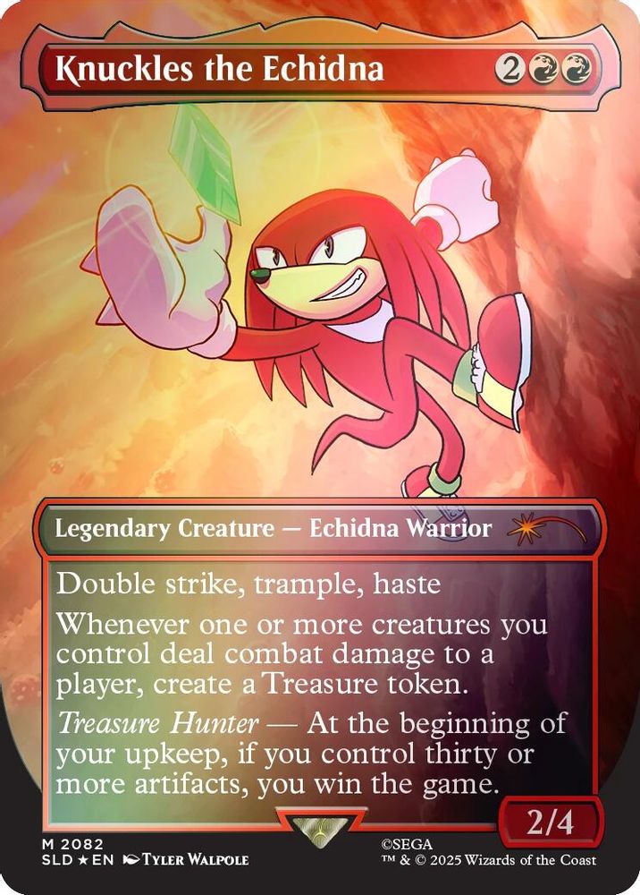 Knuckles the Echidna (Rainbow Foil) [Secret Lair Drop Series]