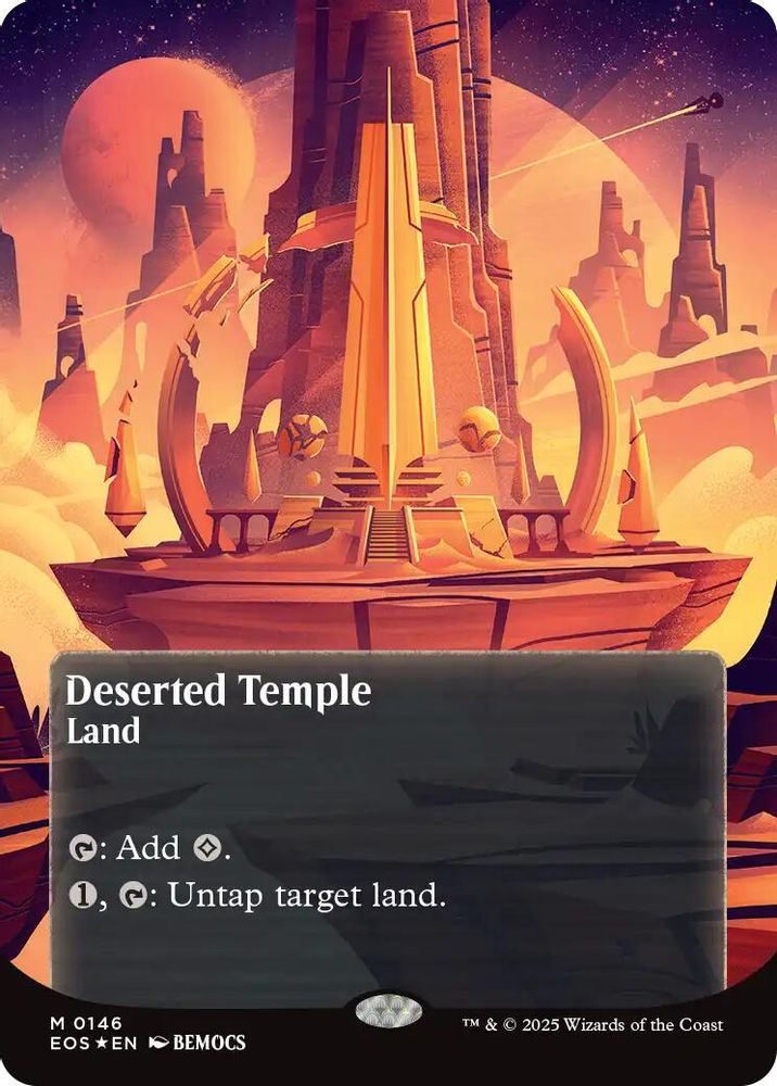 Deserted Temple (0146) (Borderless) (Galaxy Foil) [Edge of Eternities: Stellar Sights]