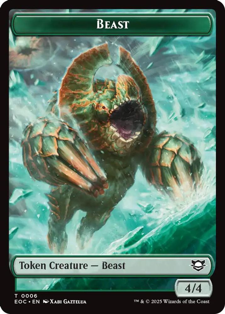Beast (0006) // Elemental (0008) Double-Sided Token [Edge of Eternities Commander Tokens]