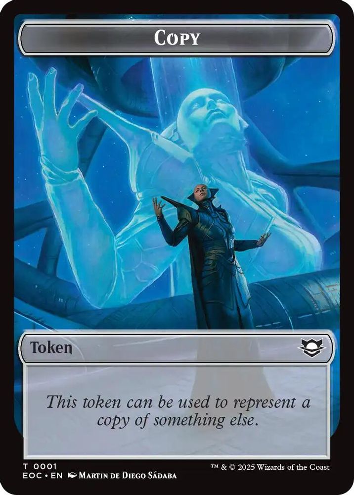Copy // Clue Double-Sided Token [Edge of Eternities Commander Tokens]