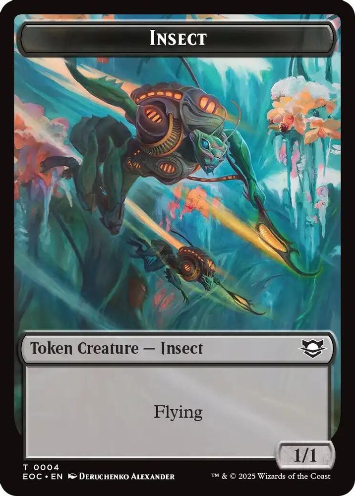 Insect // Golem (0013) Double-Sided Token [Edge of Eternities Commander Tokens]