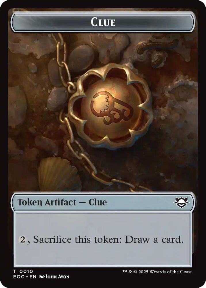 Clue // Beast (0005) Double-Sided Token [Edge of Eternities Commander Tokens]