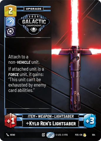 Kylo Ren's Lightsaber (104) (104) [Organized Play Promos]