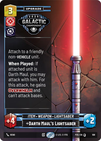 Darth Maul's Lightsaber (108) (108) [Organized Play Promos]