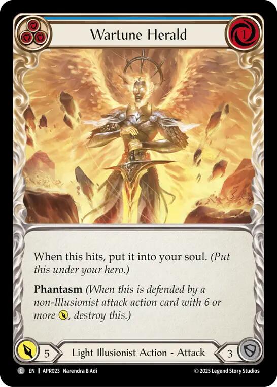 Wartune Herald (Blue) [APR023] (Armory Deck: Legends Prism)