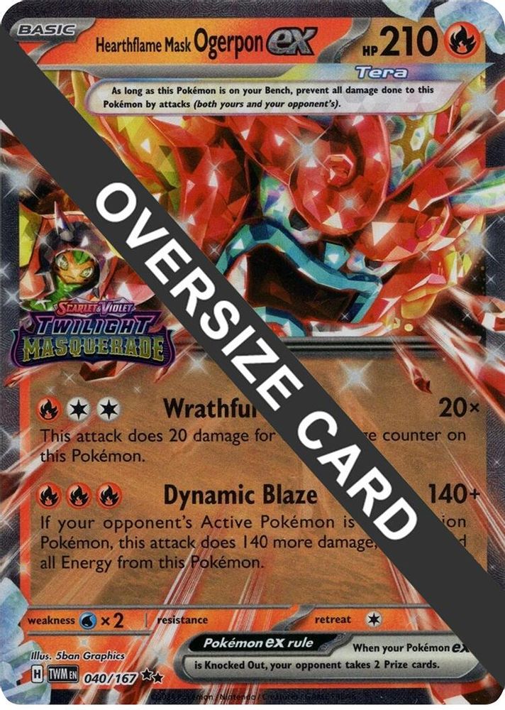 Hearthflame Mask Ogerpon ex (040/167) (Jumbo Card) [Scarlet & Violet: Twilight Masquerade]