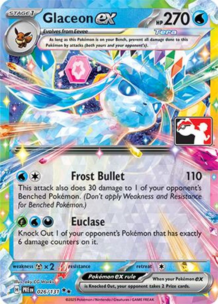 Glaceon ex (026/131) [Prize Pack Series Seven]