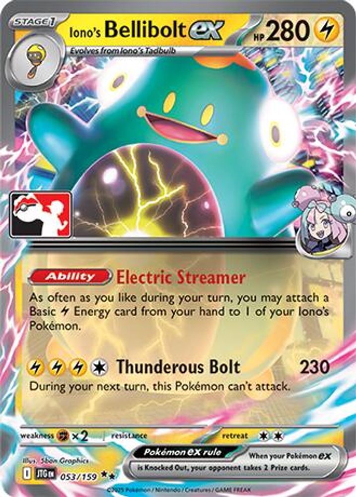 Iono's Bellibolt ex (053/159) [Prize Pack Series Seven]