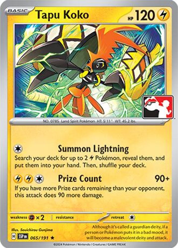 Tapu Koko (065/191) [Prize Pack Series Seven]