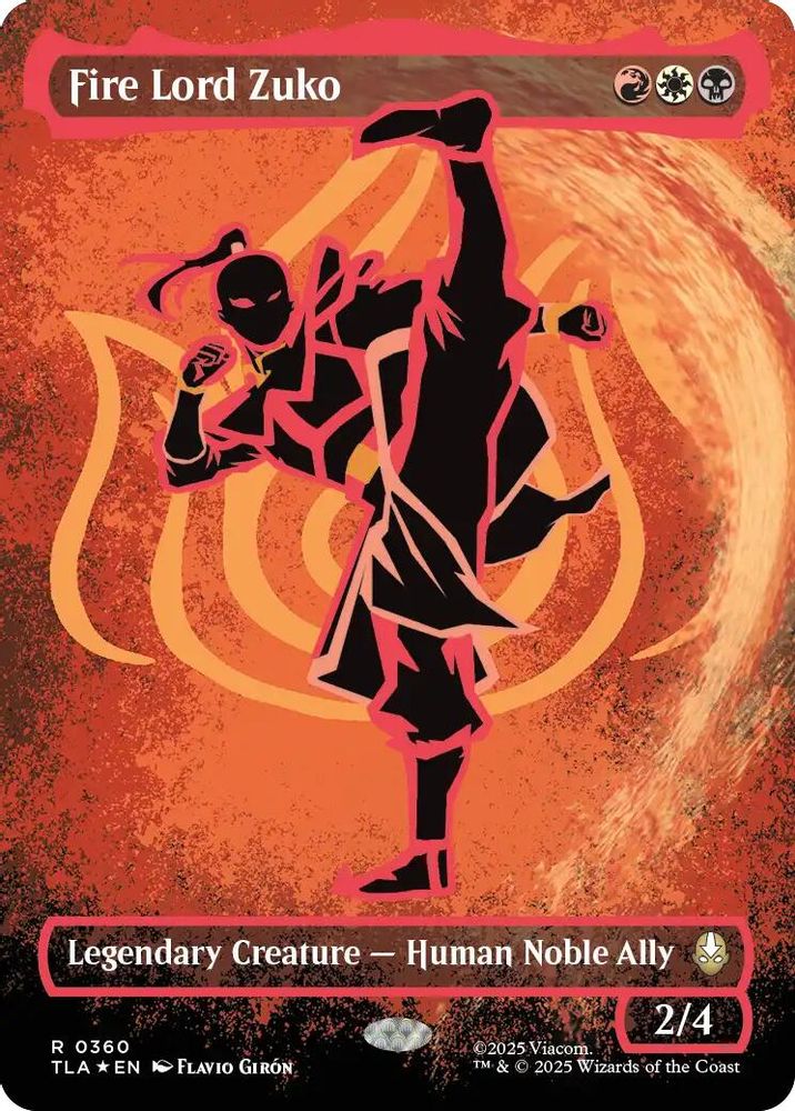 Fire Lord Zuko (Borderless) (Neon Ink Foil) [Avatar: The Last Airbender]