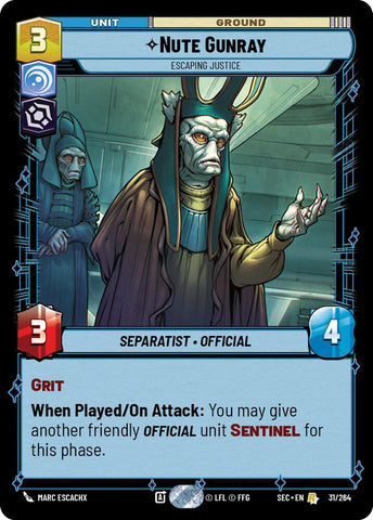 Nute Gunray - Escaping Justice (31/264) (31/264) [Secrets of Power]