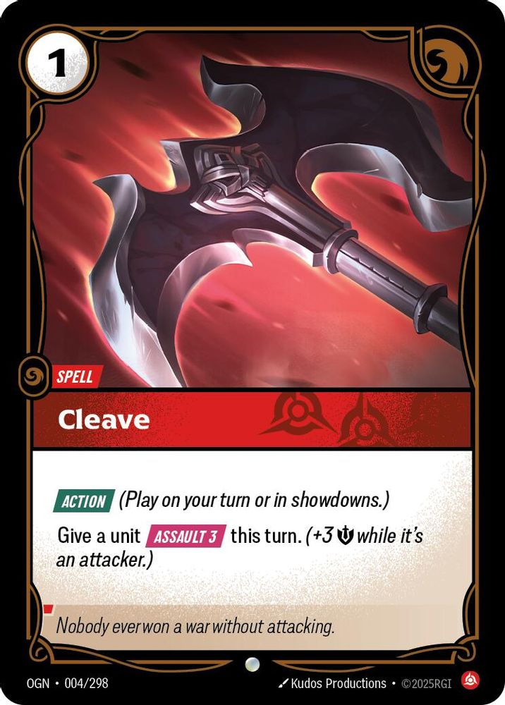 Cleave (004/298) - [Origins Foil] (Riftbound TCG)