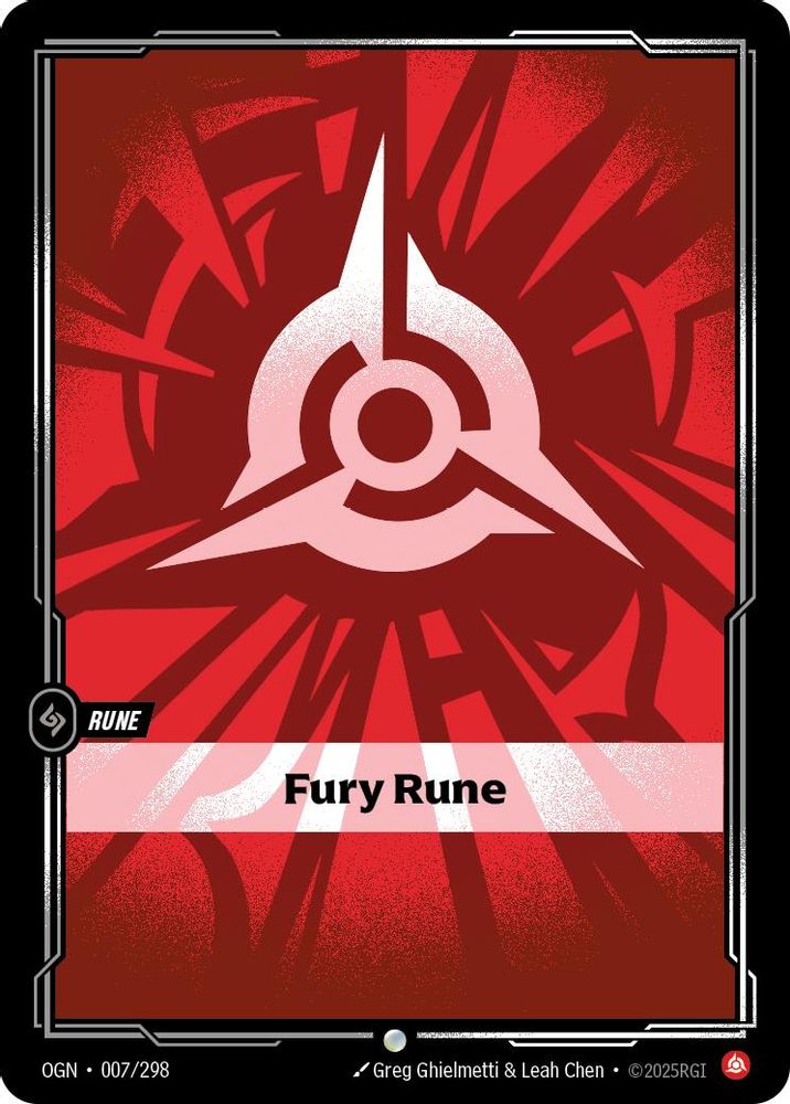 Fury Rune (007/298) - [Origins Foil] (Riftbound TCG)