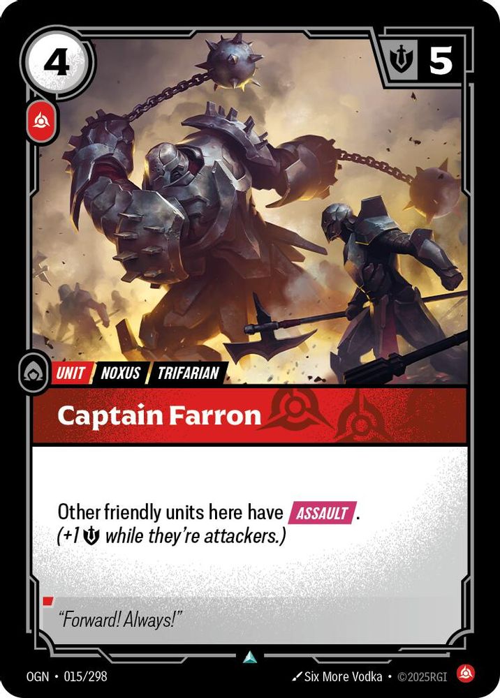 Captain Farron (015/298) - [Origins Foil] (Riftbound TCG)