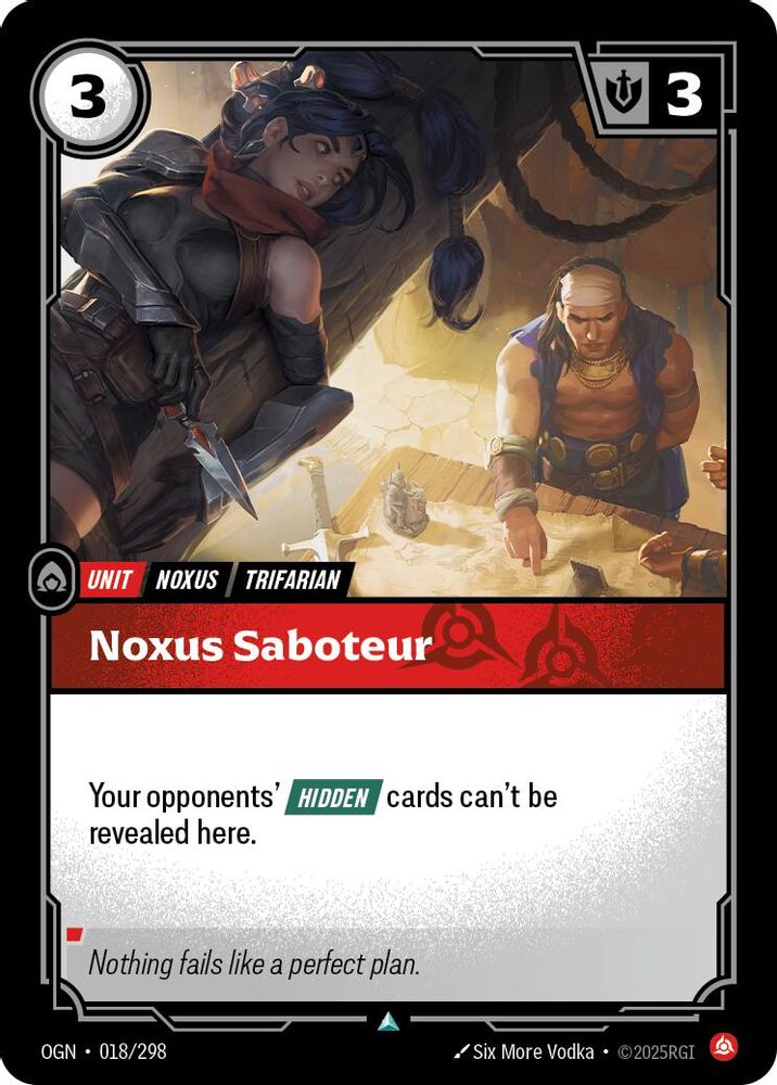 Noxus Saboteur (018/298) - [Origins Foil] (Riftbound TCG)