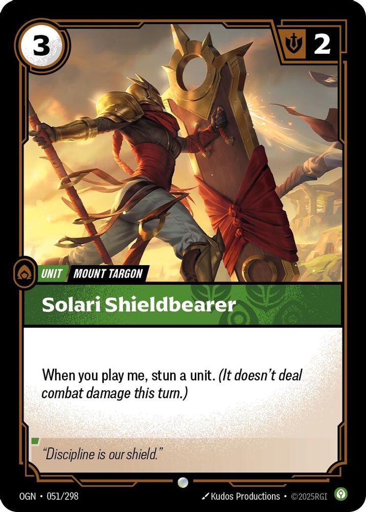 Solari Shieldbearer (051/298) - [Origins Foil] (Riftbound TCG)