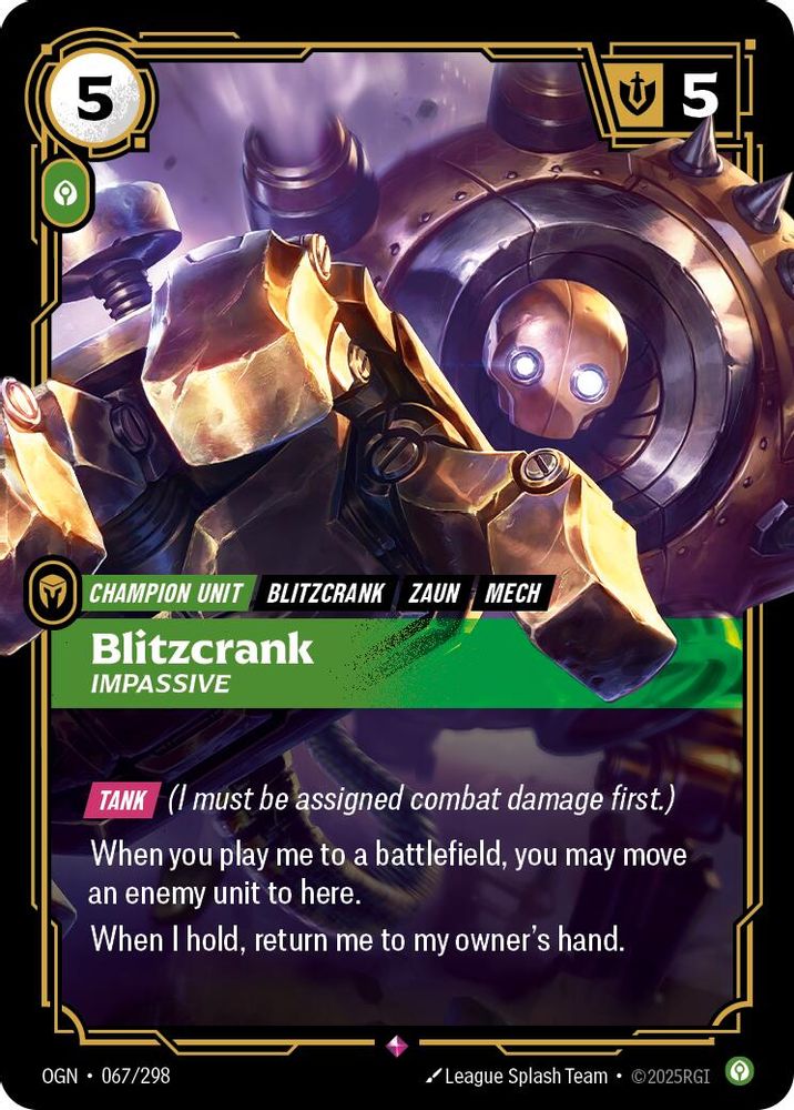 Blitzcrank - Impassive (067/298) - [Origins Foil] (Riftbound TCG)