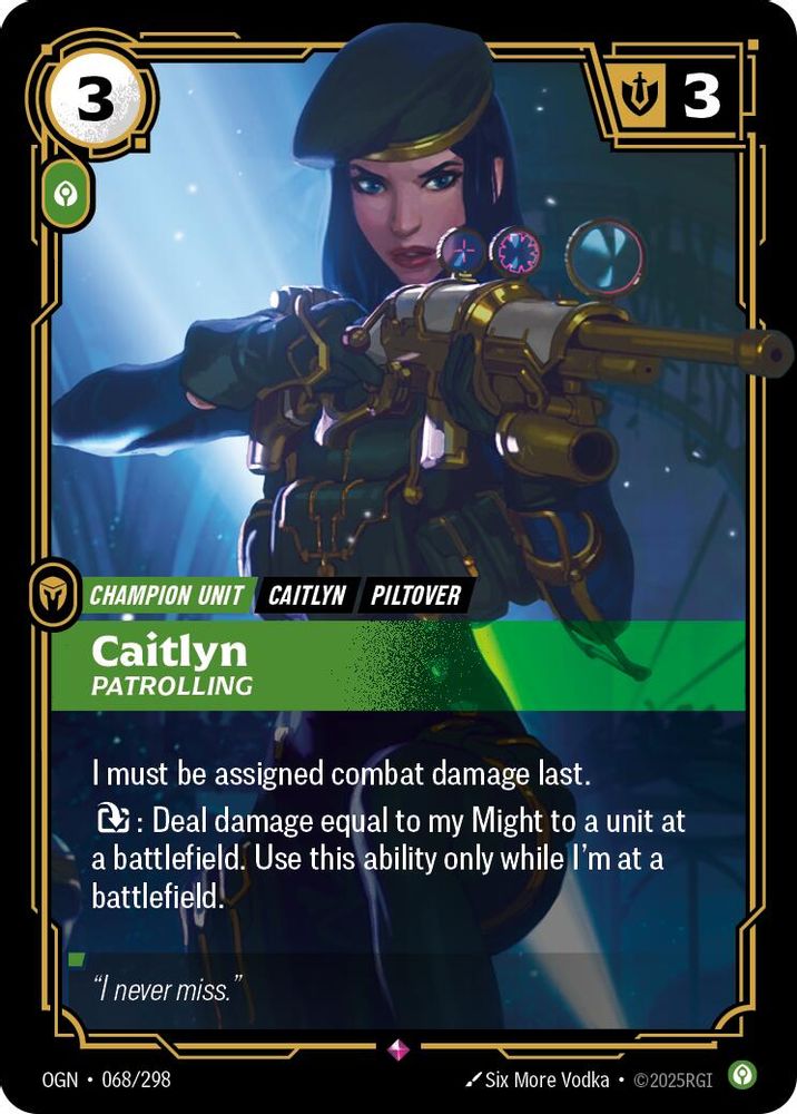 Caitlyn - Patrolling (068/298) - [Origins Foil] (Riftbound TCG)