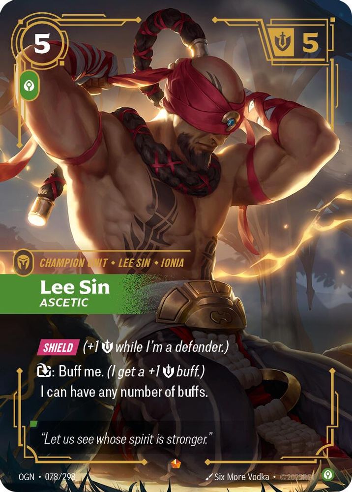 Lee Sin - Ascetic (078/298) - [Origins Foil] (Riftbound TCG)