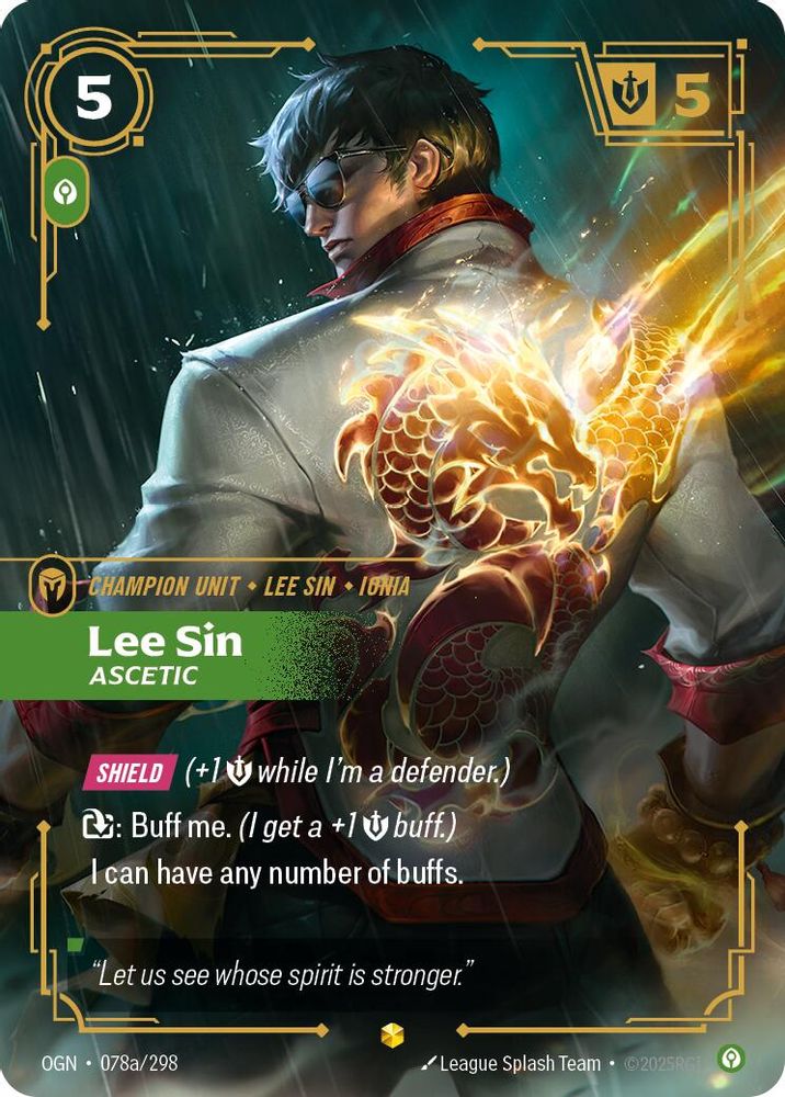 Lee Sin - Ascetic (Alternate Art) (078a/298) - [Origins Foil] (Riftbound TCG)