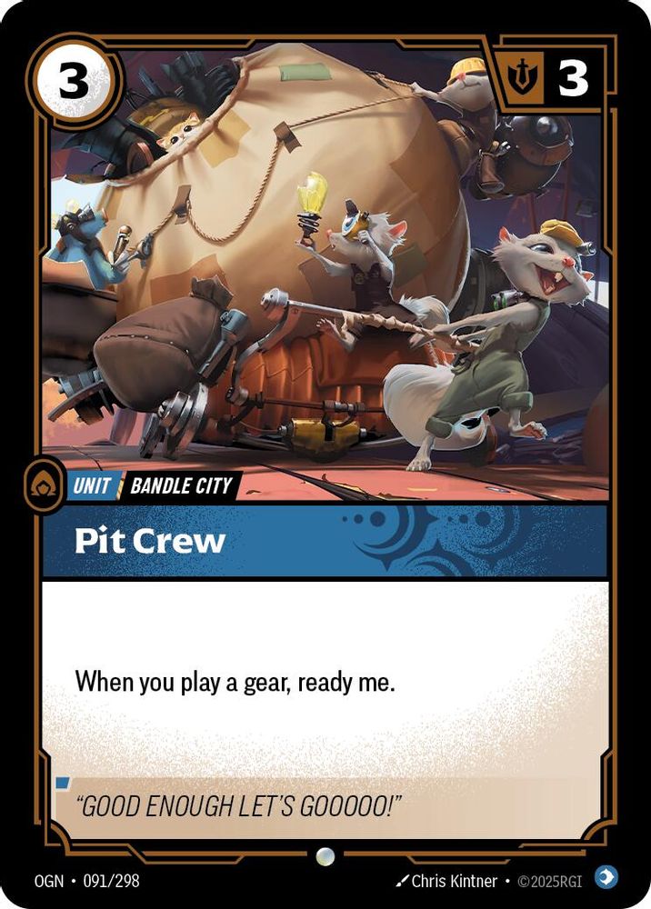 Pit Crew (091/298) - [Origins Foil] (Riftbound TCG)