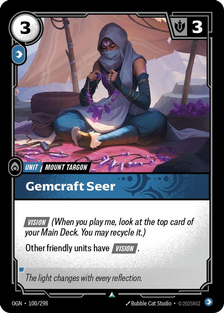 Gemcraft Seer (100/298) - [Origins Foil] (Riftbound TCG)