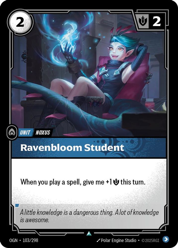 Ravenbloom Student (103/298) - [Origins Foil] (Riftbound TCG)