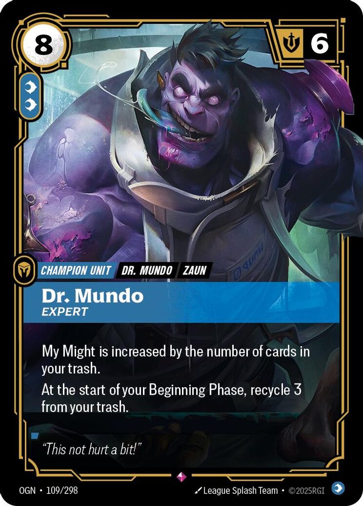 Dr. Mundo - Expert (109/298) - [Origins Foil] (Riftbound TCG)