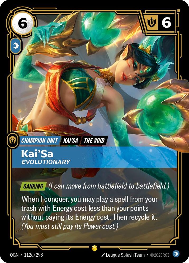 Kai'Sa - Evolutionary (Alternate Art) (112a/298) - [Origins Foil] (Riftbound TCG)