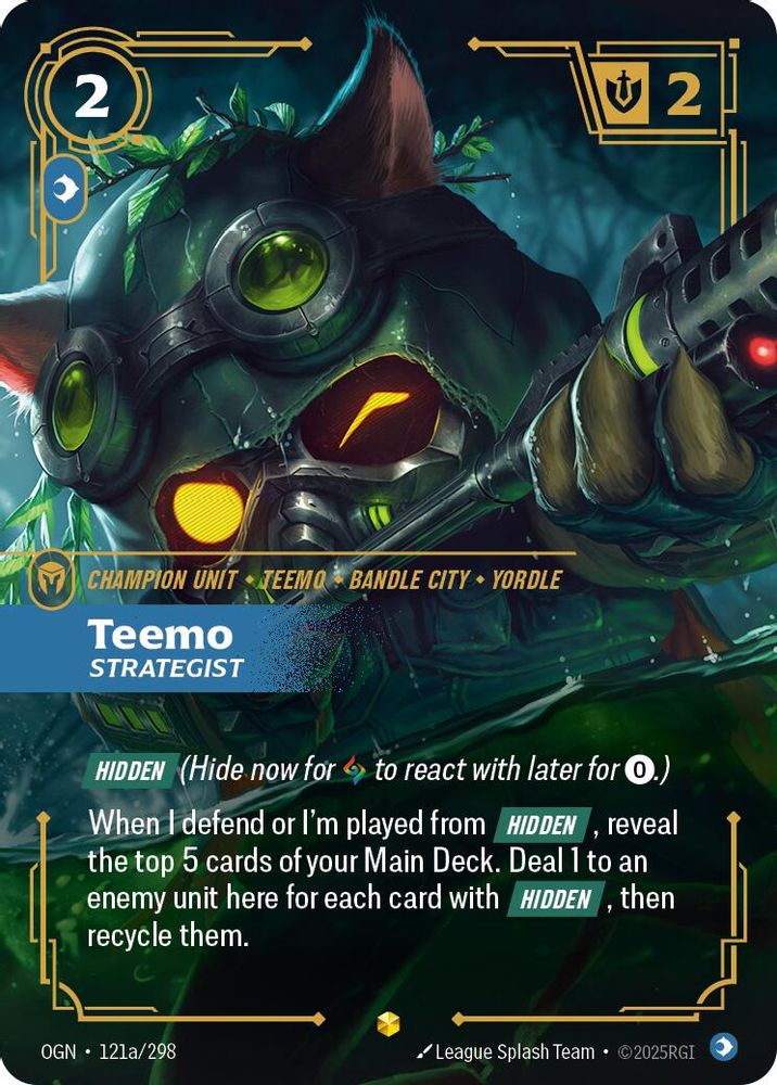 Teemo - Strategist (Alternate Art) (121a/298) - [Origins Foil] (Riftbound TCG)