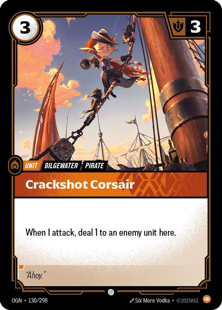 Crackshot Corsair (130/298) - [Origins Foil] (Riftbound TCG)