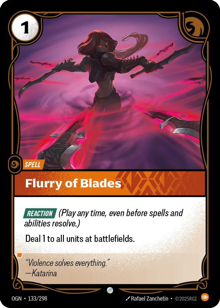 Flurry of Blades (133/298) - [Origins Foil] (Riftbound TCG)