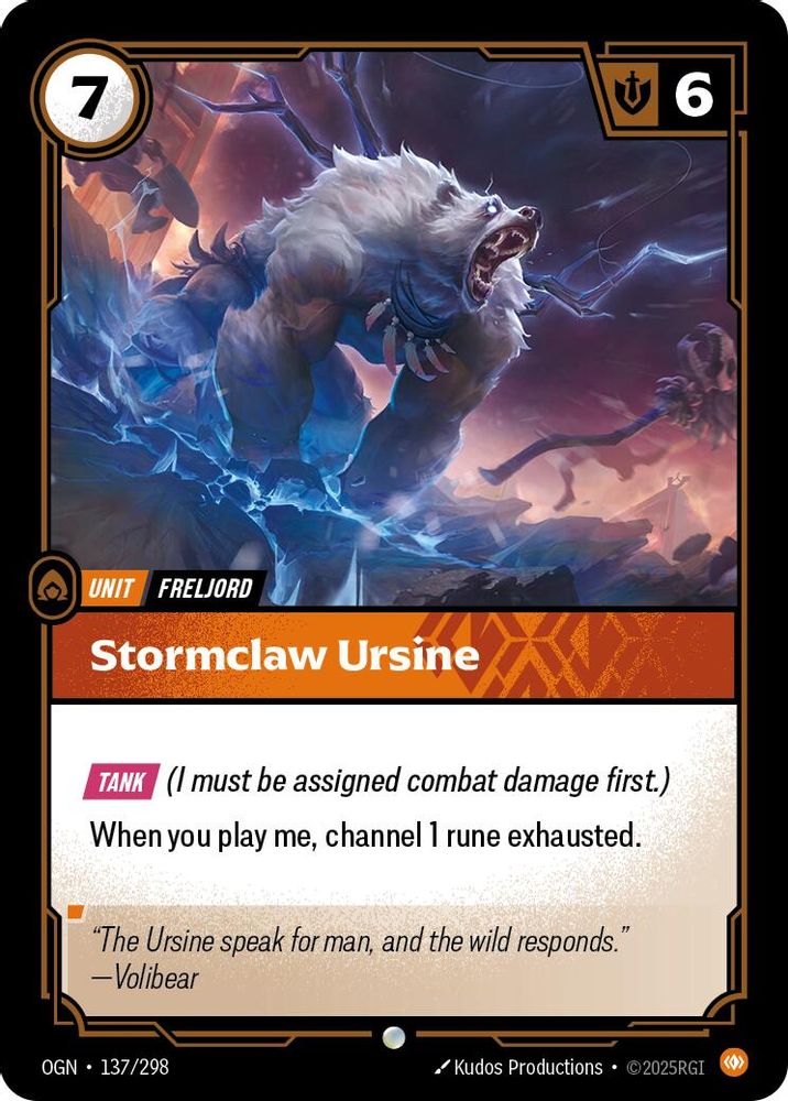 Stormclaw Ursine (137/298) - [Origins Foil] (Riftbound TCG)