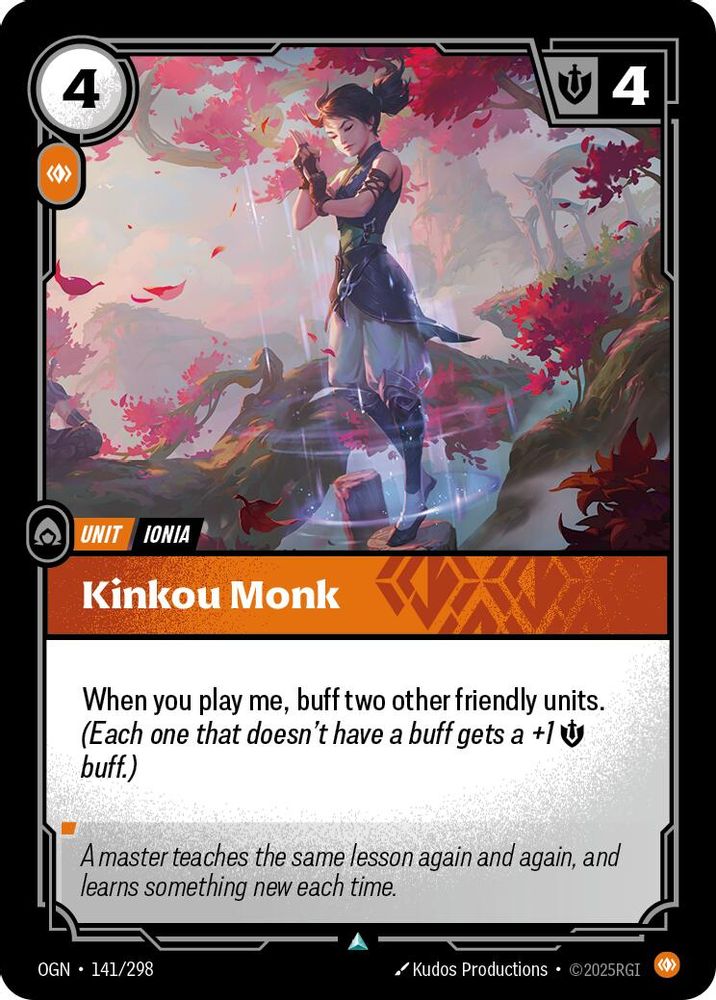 Kinkou Monk (141/298) - [Origins Foil] (Riftbound TCG)