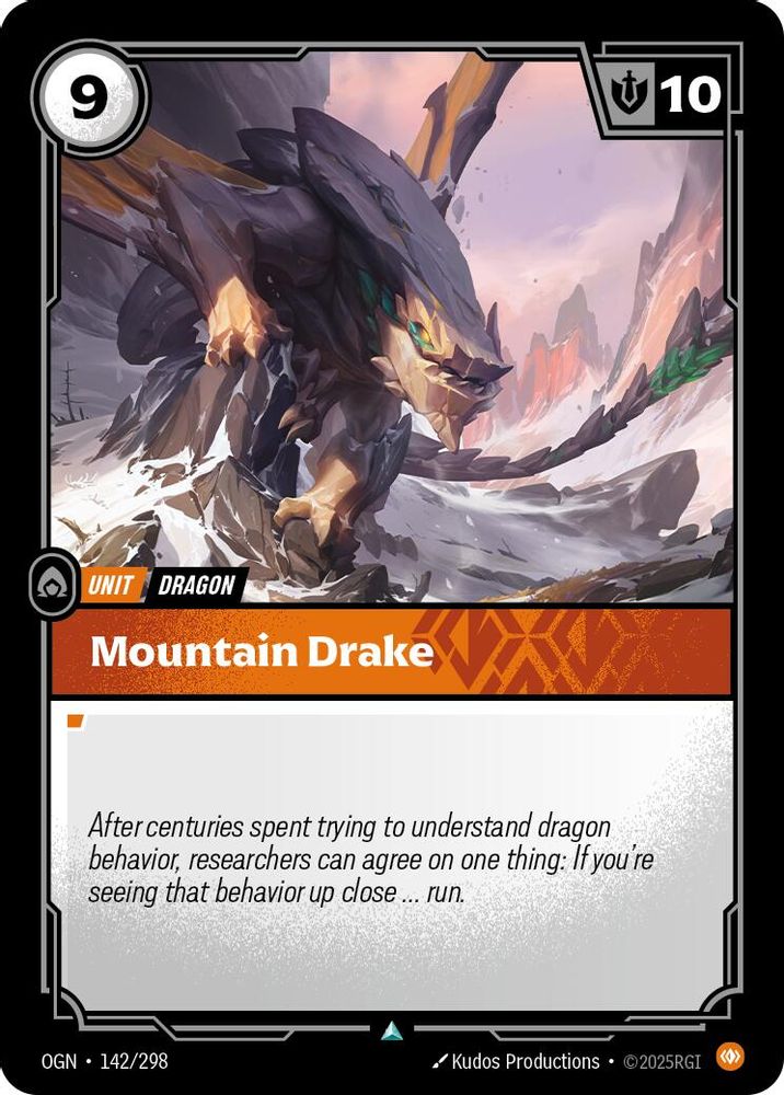 Mountain Drake (142/298) - [Origins Foil] (Riftbound TCG)