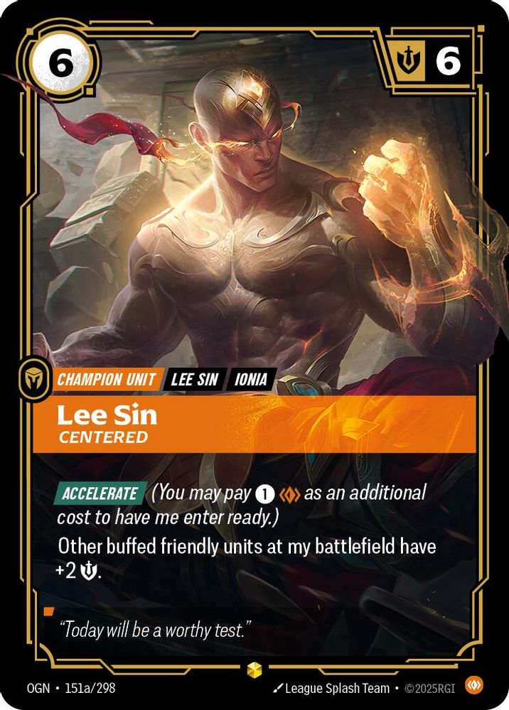 Lee Sin - Centered (Alternate Art) (151a/298) - [Origins Foil] (Riftbound TCG)