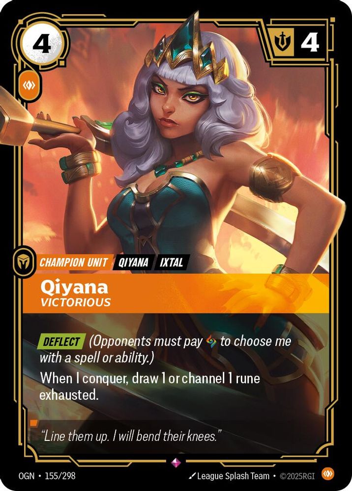Qiyana - Victorious (155/298) - [Origins Foil] (Riftbound TCG)