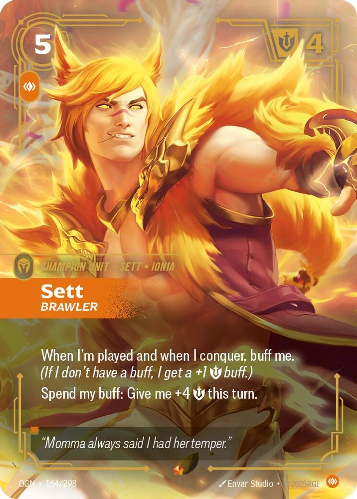 Sett - Brawler (164/298) - [Origins Foil] (Riftbound TCG)