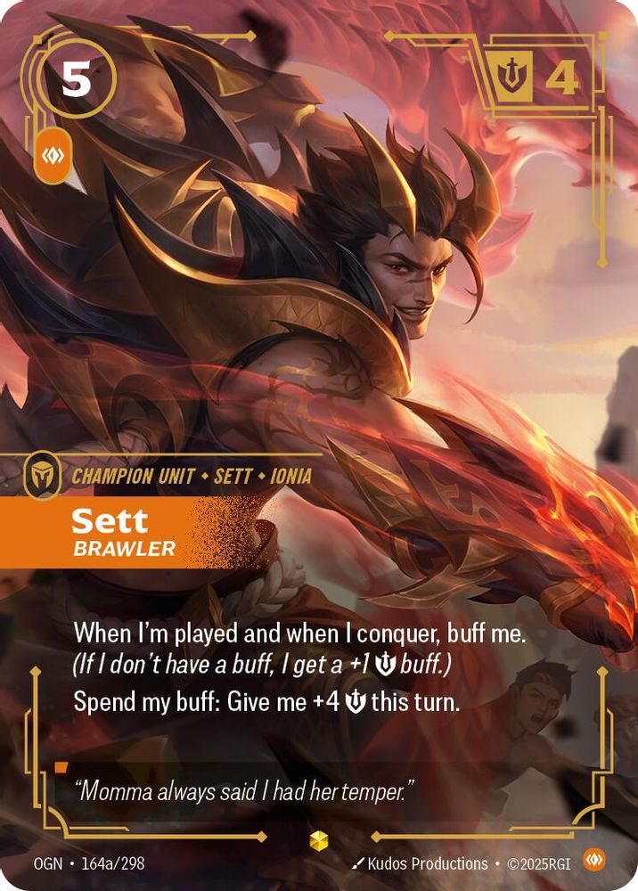 Sett - Brawler (Alternate Art) (164a/298) - [Origins Foil] (Riftbound TCG)