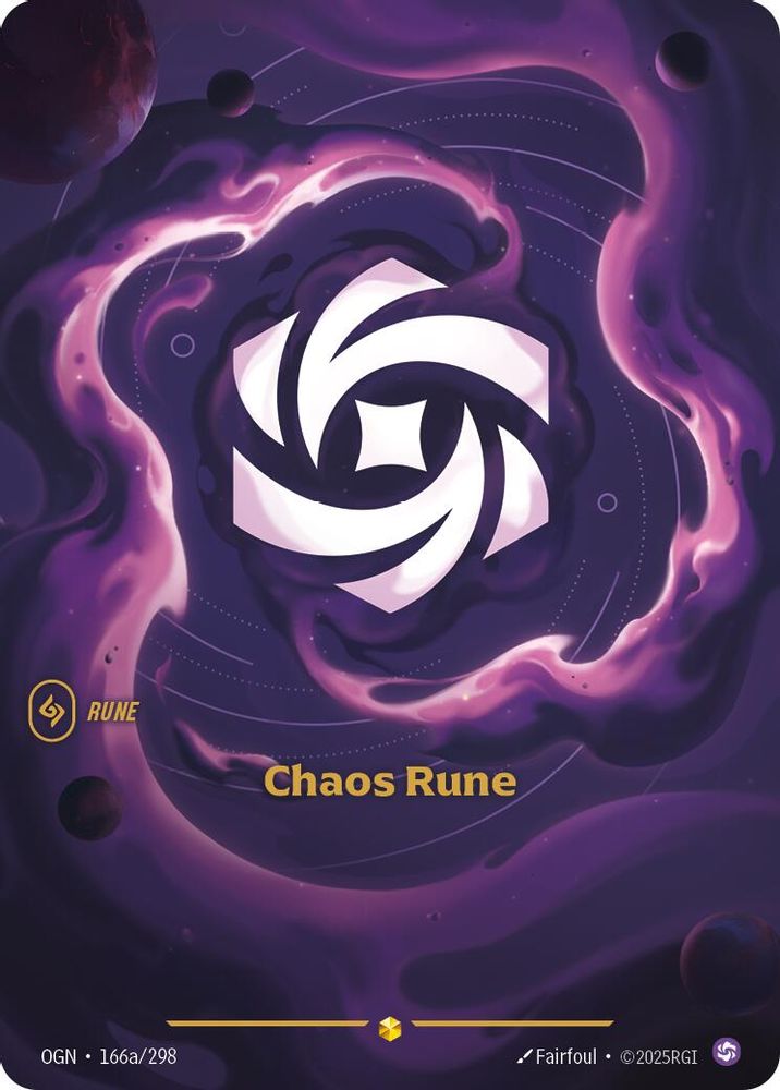 Chaos Rune (Alternate Art) (166a/298) - [Origins Foil] (Riftbound TCG)