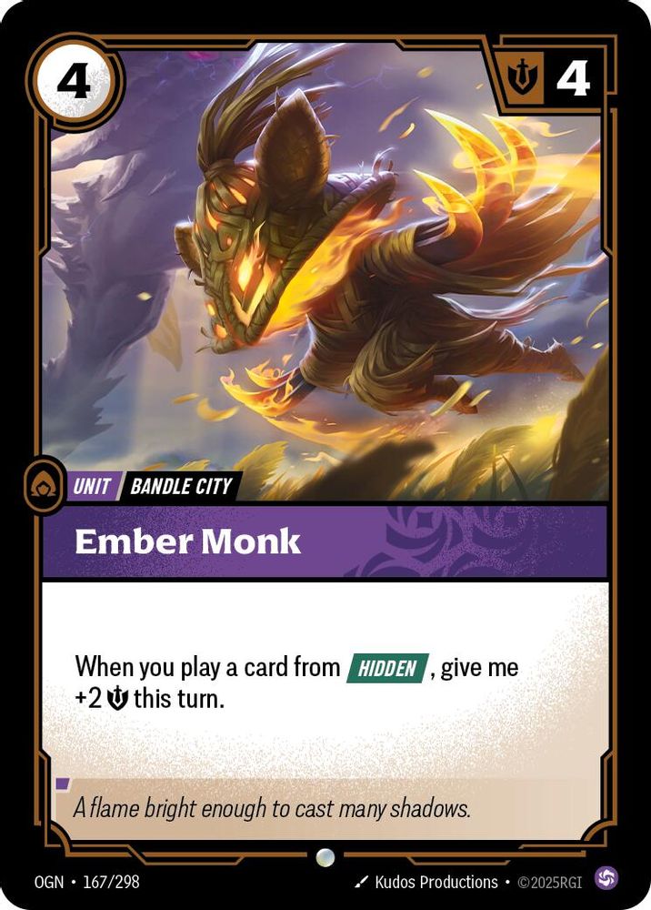 Ember Monk (167/298) - [Origins Foil] (Riftbound TCG)