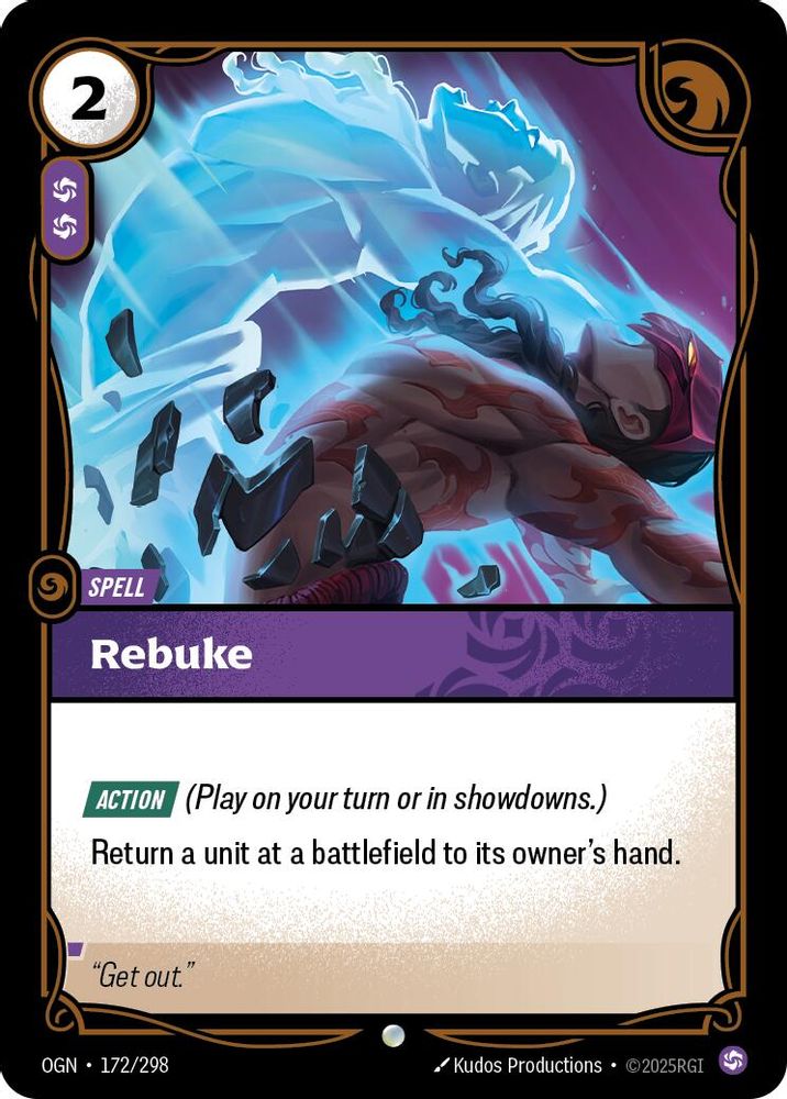 Rebuke (172/298) - [Origins Foil] (Riftbound TCG)