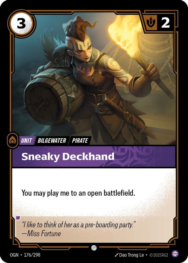 Sneaky Deckhand (176/298) - [Origins Foil] (Riftbound TCG)