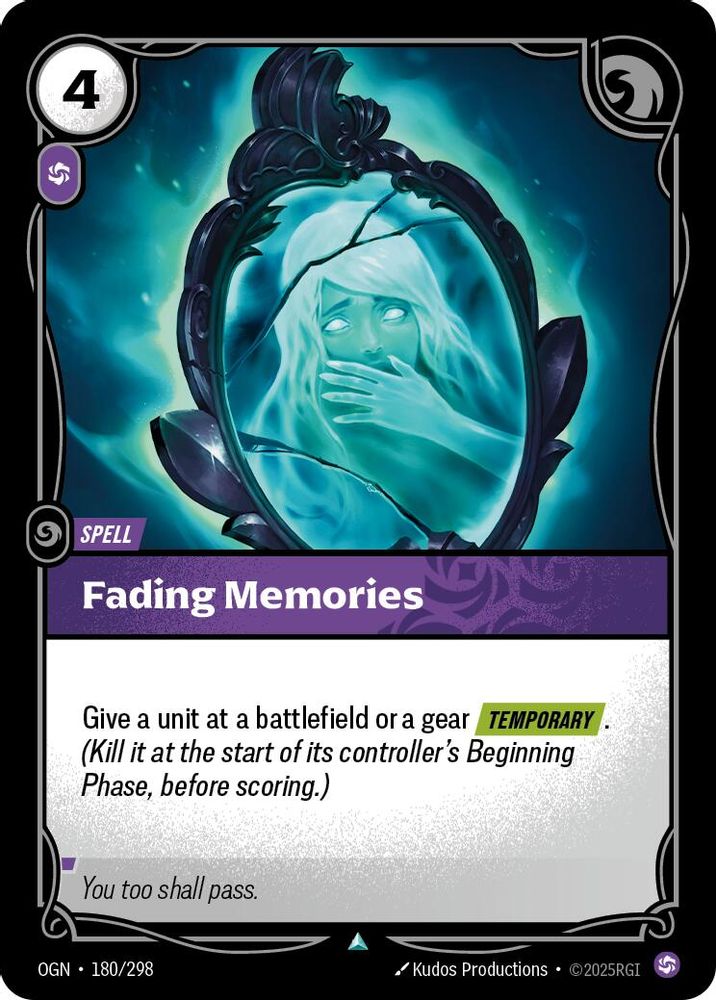 Fading Memories (180/298) - [Origins Foil] (Riftbound TCG)