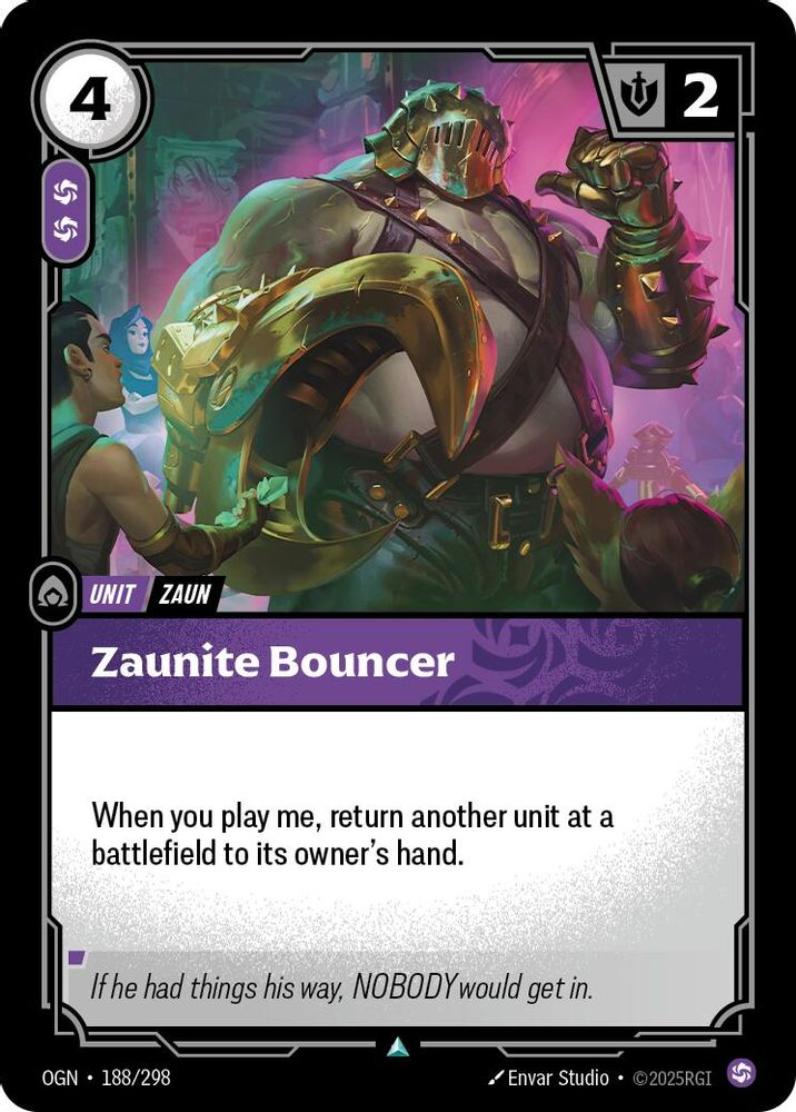 Zaunite Bouncer (188/298) - [Origins Foil] (Riftbound TCG)